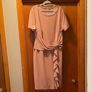 Aisize (Miusol)Elegant Rose Pink Ruffle Dress
